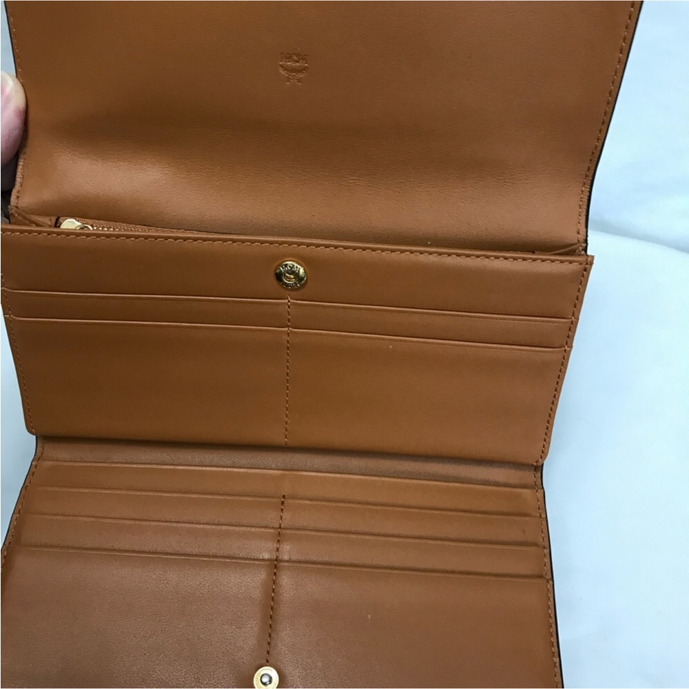 MCM Vintage Rare Tan Leather Hobo Germany Bag and Wallet Bundle EUC - Picture 10 of 12
